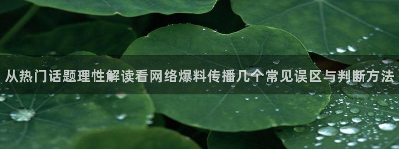 91吃瓜爆料:从热门话题理性解读看网络爆料传播几个常见误区与判断方法